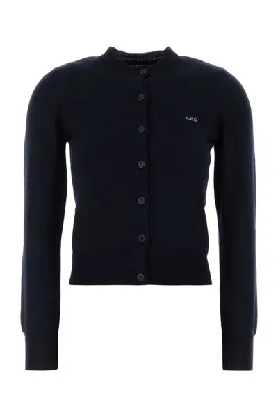 A.p.c. A. P.c. Women's Wool-blend Rosa Cardigan In Blue