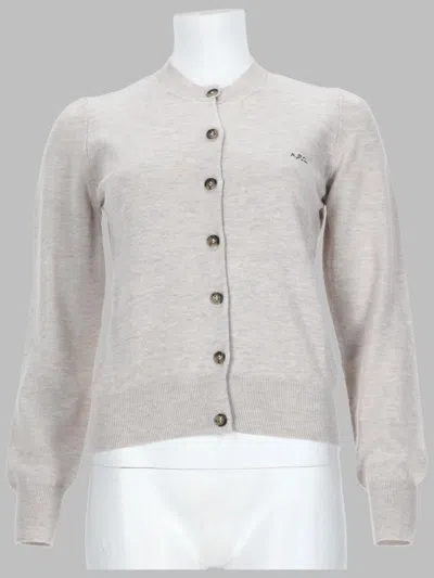 A.p.c. A. P.c. Wool Cardigan For Women In Grey