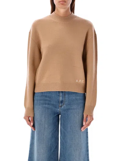 A.p.c. A. P.c. Wool Esther Sweater In Brown