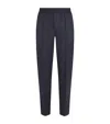 Apc Wool Tapered Trousers In Blue