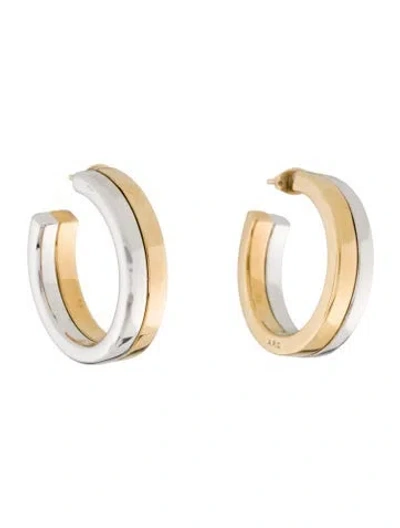 Pre-owned Apc Acetate Hoop Earrings In Multi