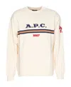 Apc Adam Logo-print Cotton Sweatshirt In White