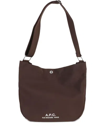 Apc Adjustable-strap Messenger Bag In Brown