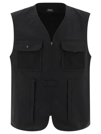 Apc A.p.c. "alban" Vest Jacket In Black