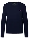 Apc Blue Soft Cotton Sweater In Blue