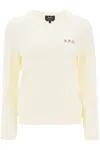 Apc Off-white Embroidered Sweater In Bianco