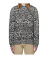 Apc Noah Marl-knit Cotton Jumper In Gray
