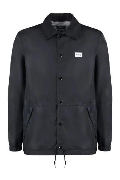 Apc Aleksi 标贴衬衫式夹克 In Black