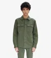 Apc A.p.c. Mens Alessio Khaki Jacket In Forest Green