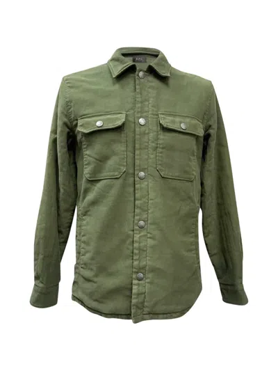 Pre-owned Apc Alex Button-down Jacket In Green
