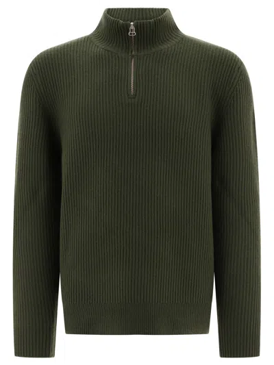 Apc Green Merino Wool Sweater For Men