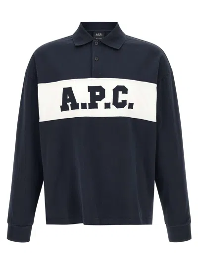 A.p.c. Alexis Polo Shirt In Blue