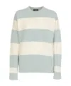 Apc Alice Horizontal-stripe Knitted Jumper In White