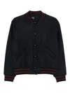 Apc Varsity Style Jacket Striped Trim In Blue