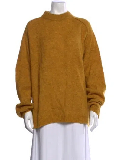 Pre-owned A.p.c. Alpaca Crew Neck Pullover In Yellow