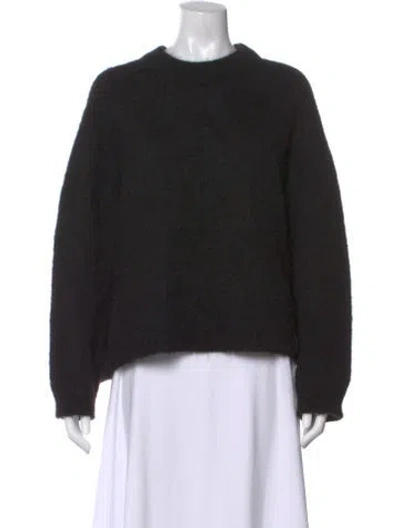 Pre-owned A.p.c. Alpaca Crew Neck Sweater In Black