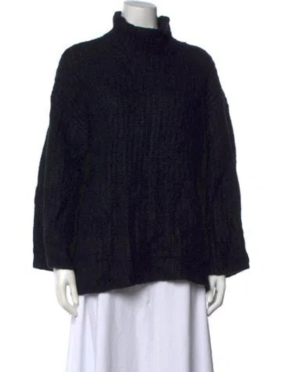 Pre-owned A.p.c. Alpaca Turtleneck Sweater In Blue