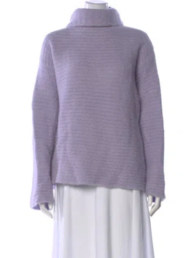 Pre-owned A.p.c. Alpaca Turtleneck Sweater In Purple