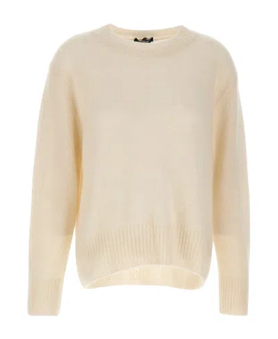 Apc A.p.c. Crewneck Brushed Jumper In White