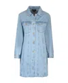 Apc Alpine Denim Minidress In Blue