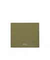 Apc Khaki Josh Coin Wallet In Green