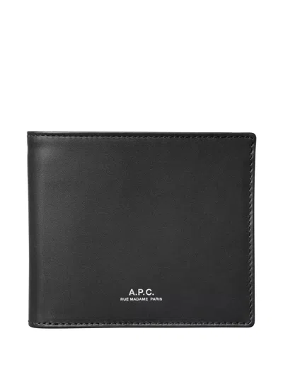 A.p.c. Aly Smooth Leather Wallet In Black
