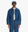 Apc Alys Denim Coat In Ial - Stonewashed Indigo