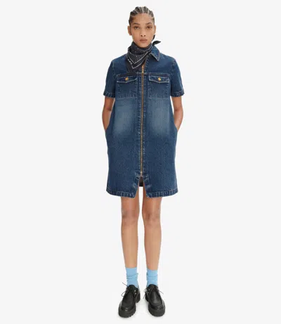 Apc Amanda Dress 42 Stonewashed Indigo