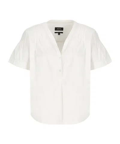 A.p.c. Amber Organic-cotton Shirt In White