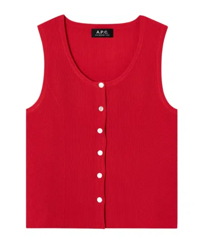Apc Ambre Tank Top In Red