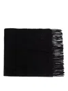 Apc Black Alix Embroidered Scarf In Negro