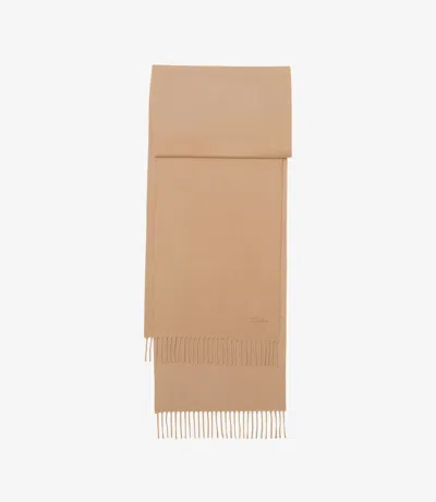 Apc Ambroise Embroidered Scarf One Size Camel In Brown