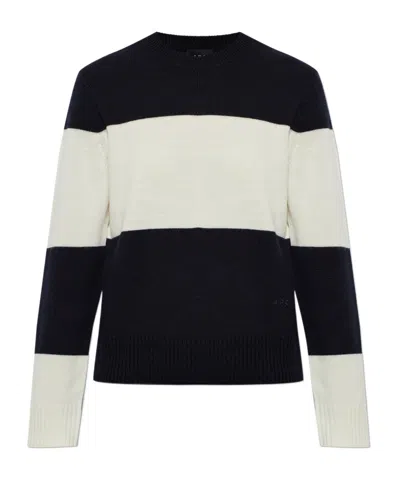 A.p.c. Amelle Striped Knitted Sweater In Neutral