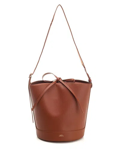 Apc A.p.c. Ana Bucket Bag In Brown