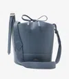 Apc A.p.c. Ana Steel Blue Small Bucket Bag In Iak - Dark Navy Blue