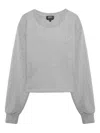 Apc Anchor-embroidered Sweatshirt In Gray
