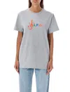 Apc X Jw Anderson Logo-print T-shirt In Gris Fonce Chine
