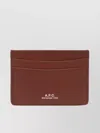 APC ANDRÉ ANDRÉ LOGO CARDHOLDER IN CALF LEATHER