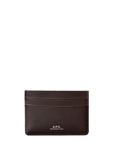 A.p.c. Andre Cardholder In Brown