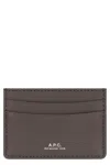 Apc Andre Leather Card Holder In Brown