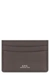 Apc A.p.c. Andre Leather Card Holder In Brown