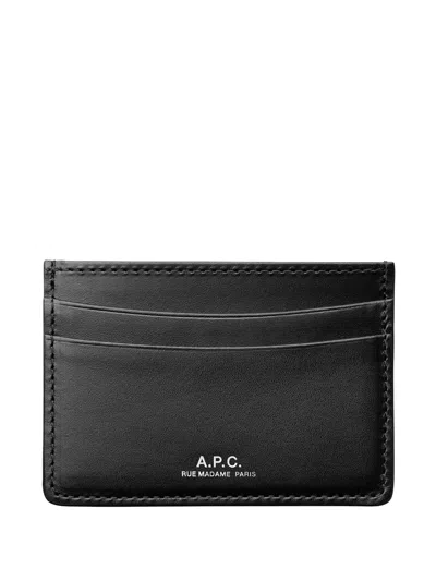 A.p.c. Andre Leather Cardholder In White