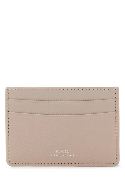 Apc A.p.c. Andre Logo Embossed Cardholder In Pink