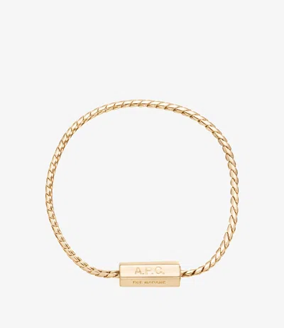 Apc Gold Angle Bracelet In Raa - Goldtone