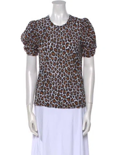 Pre-owned Apc Animal Print Crew Neck T-shirt In White