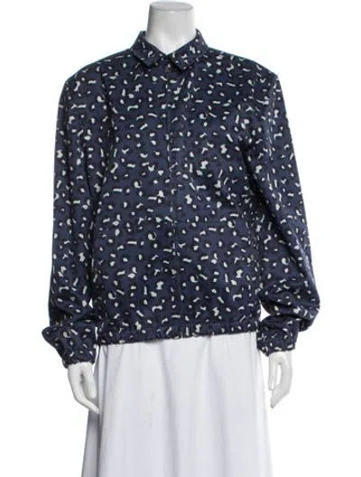 Pre-owned A.p.c. Animal Print Jacket In Blue
