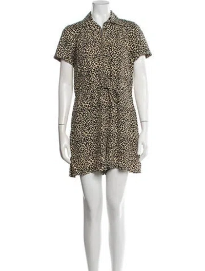 Pre-owned A.p.c. Animal Print Jumpsuit In Neutrals