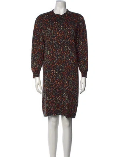 Pre-owned A.p.c. Animal Print Knee-length Dress In Black