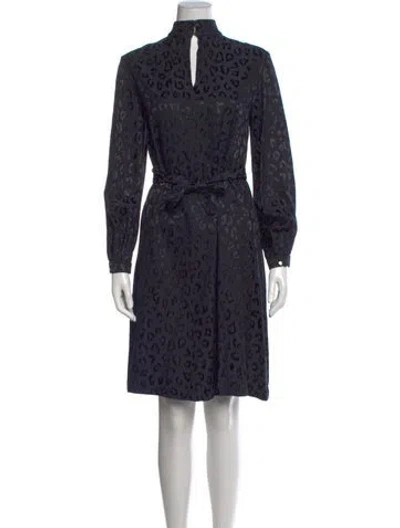 Pre-owned A.p.c. Animal Print Knee-length Dress In Blue