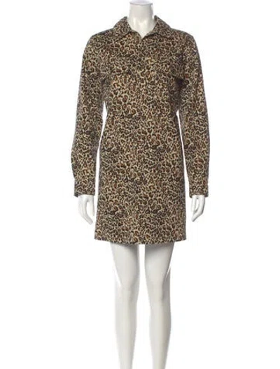 Pre-owned Apc Animal Print Mini Dress In Neutral